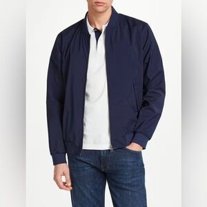 Gant Navy Blue The Pilot Jacket Full Zip Bomber Jacket Lightweight Wind Breaker